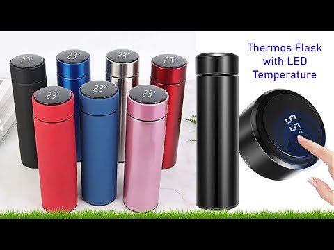 LED Temperature Detecting High Quality Stainless Steel Water Bottle 500ml